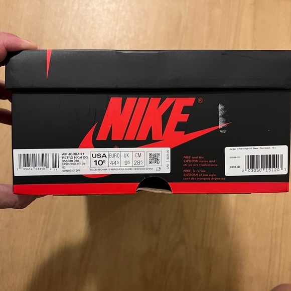 Jordan 1 High Retro “Pine Green” size 10.5 - Picture 6 of 6